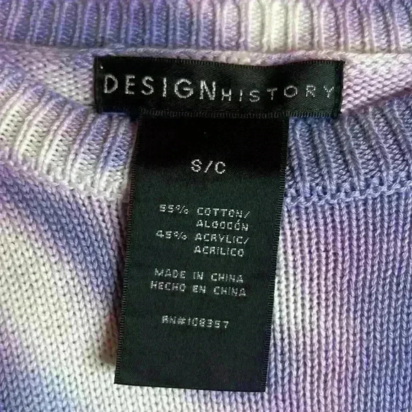 Tie Dye Small Design History Sweater - Picture 5 of 5